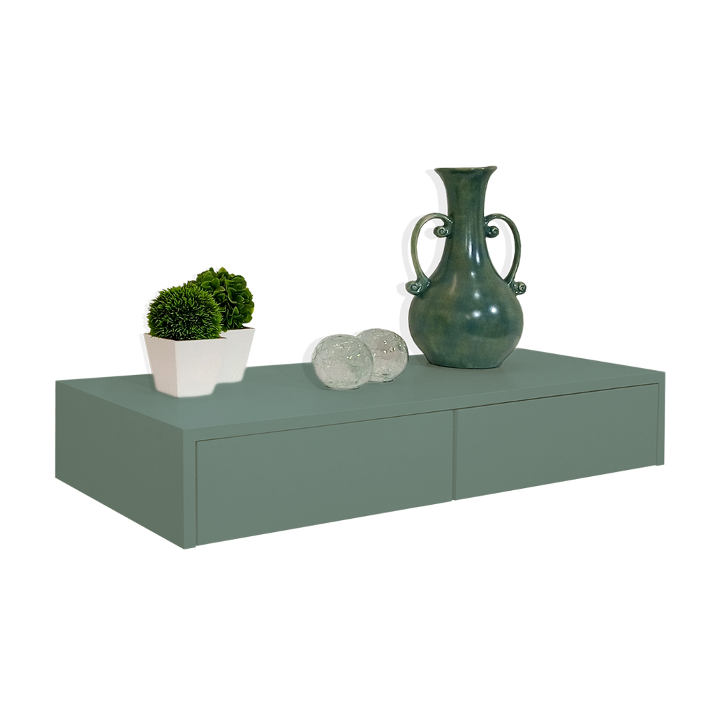 Aparador Penteadeira Console Suspenso Verde Laca