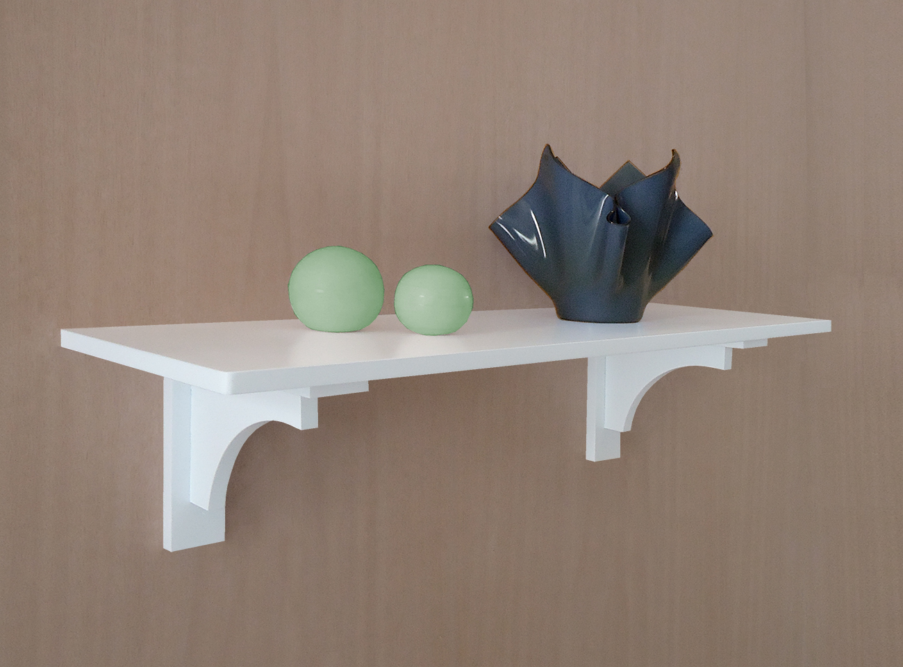 Aparador Prateleira Suporte Suspenso de Parede com Cantoneira Mão Francesa Branco Laca