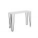 Aparador Tampo Console Pés Hairpin Legs Estilo Industrial Branco Laca