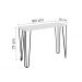 Aparador Tampo Console Pés Hairpin Legs Estilo Industrial Branco Laca