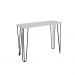 Aparador Tampo Console Pés Hairpin Legs Estilo Industrial Off White Laca