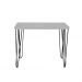Aparador Tampo Console Pés Hairpin Legs Estilo Industrial Off White Laca