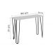 Aparador Tampo Console Pés Hairpin Legs Estilo Industrial Off White Laca