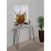 Aparador Tampo Console Pés Hairpin Legs Estilo Industrial Off White Laca