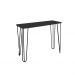 Aparador Tampo Console Pés Hairpin Legs Estilo Industrial Preto Laca