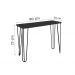 Aparador Tampo Console Pés Hairpin Legs Estilo Industrial Preto Laca