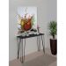 Aparador Tampo Console Pés Hairpin Legs Estilo Industrial Preto Laca