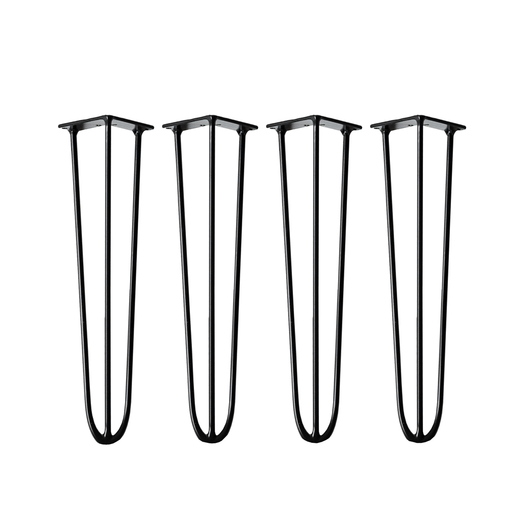 Aparador Tampo Console Pés Hairpin Legs Estilo Industrial Preto Laca
