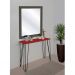 Aparador Tampo Console Pés Hairpin Legs Estilo Industrial Vermelho Laca