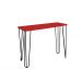 Aparador Tampo Console Pés Hairpin Legs Estilo Industrial Vermelho Laca