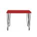 Aparador Tampo Console Pés Hairpin Legs Estilo Industrial Vermelho Laca