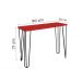 Aparador Tampo Console Pés Hairpin Legs Estilo Industrial Vermelho Laca