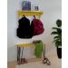 Banco Namoradeira Tampo Pés Hairpin Legs Estilo Industrial Amarelo Laca