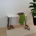 Banco Namoradeira Tampo Pés Hairpin Legs Estilo Industrial Branco Laca