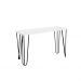 Banco Namoradeira Tampo Pés Hairpin Legs Estilo Industrial Branco Laca