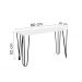 Banco Namoradeira Tampo Pés Hairpin Legs Estilo Industrial Branco Laca