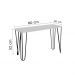 Banco Namoradeira Tampo Pés Hairpin Legs Estilo Industrial Off White Laca