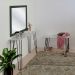 Banco Namoradeira Tampo Pés Hairpin Legs Estilo Industrial Off White Laca