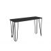 Banco Namoradeira Tampo Pés Hairpin Legs Estilo Industrial Preto Laca