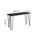 Banco Namoradeira Tampo Pés Hairpin Legs Estilo Industrial Preto Laca