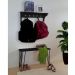 Banco Namoradeira Tampo Pés Hairpin Legs Estilo Industrial Preto Laca