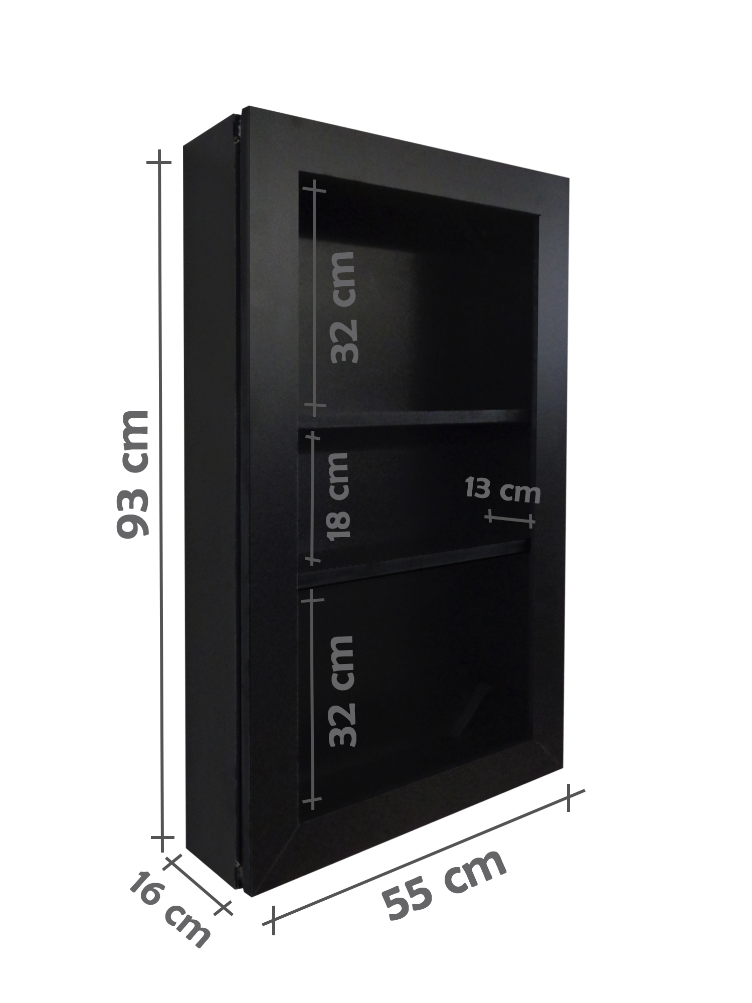 Bar Adega Peq Cristaleira Suspenso de Parede para Sala Estar ou Jantar Preto