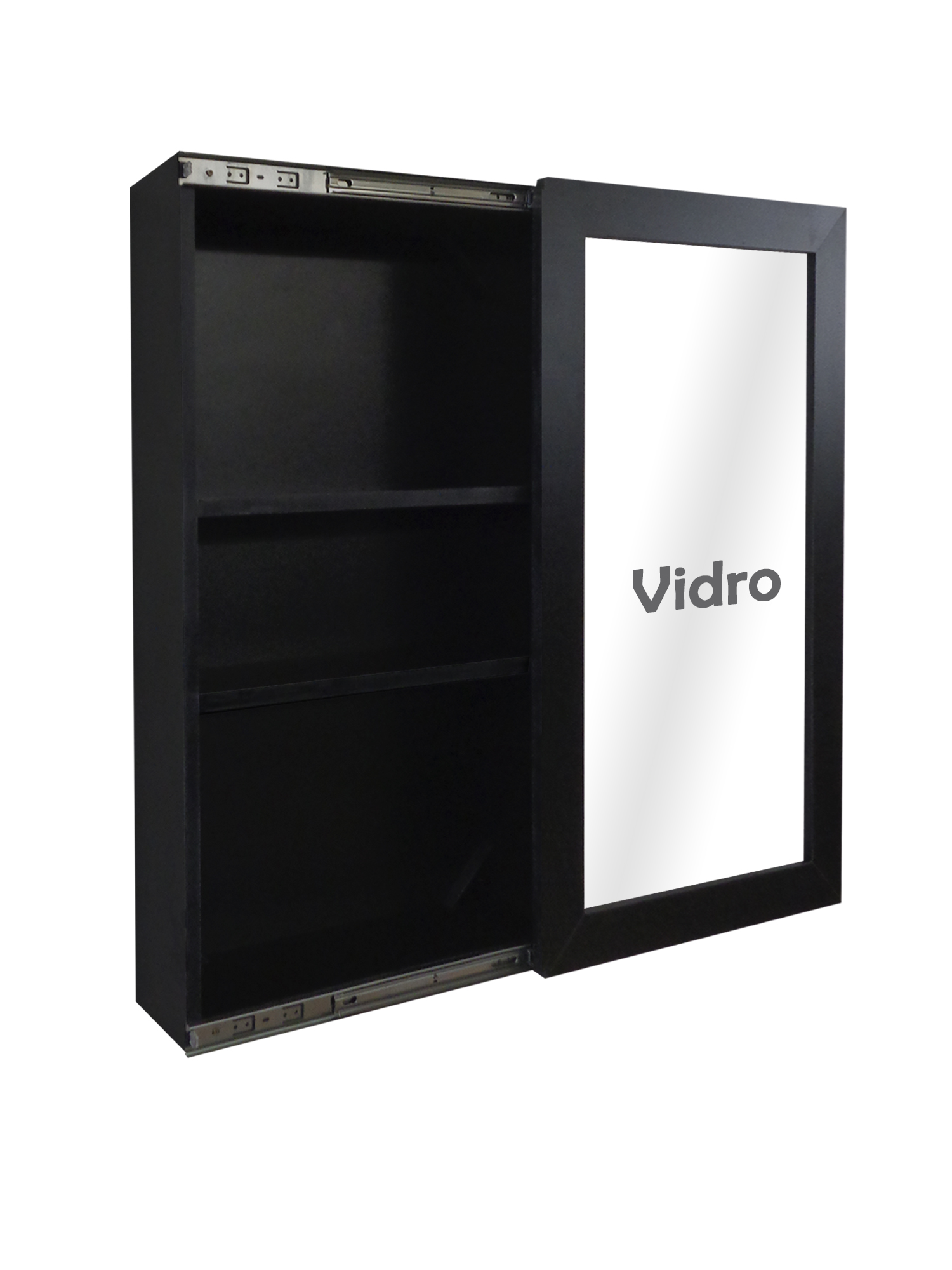 Bar Adega Peq Cristaleira Suspenso de Parede para Sala Estar ou Jantar Preto