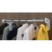Cabideiro De Parede 80 cm Arara Camiseiro Calceiro Branco Laca