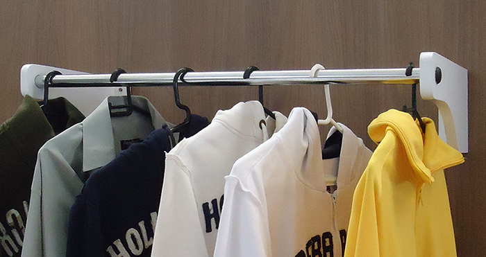 Cabideiro De Parede 80 cm Arara Camiseiro Calceiro Branco Laca