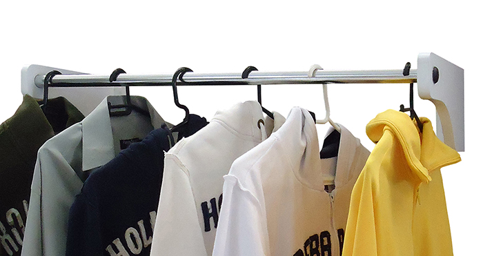 Cabideiro De Parede 80 cm Arara Camiseiro Calceiro Branco Laca