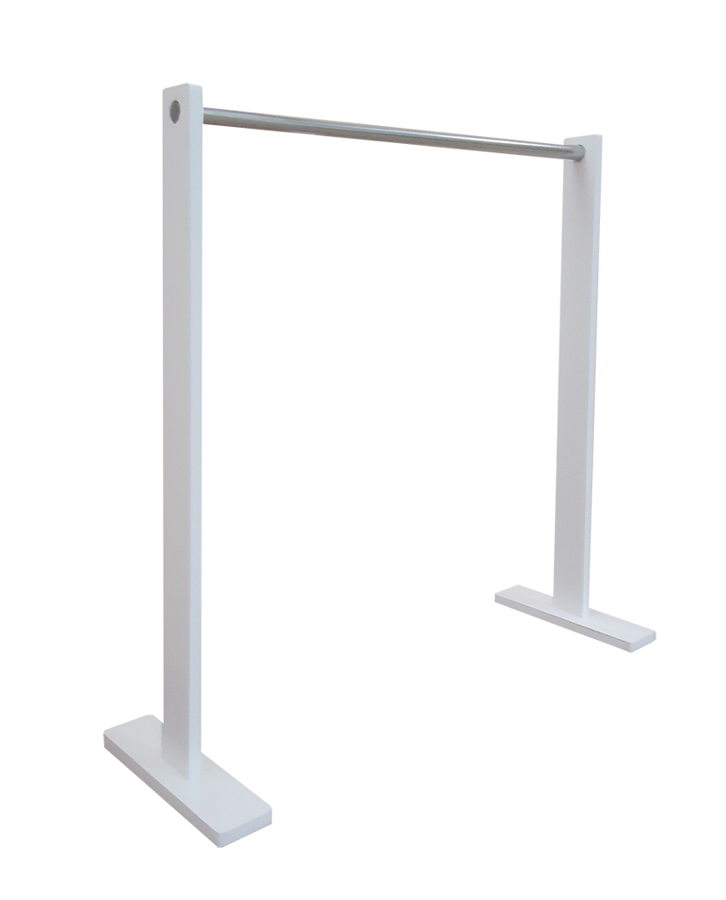 Cabideiro Simples De Piso Chão Arara Camiseiro Desmontável Branco Laca