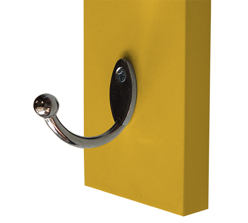 Cabideiro de Parede "J" Arara Camiseiro Porta Bolsas Amarelo Laca