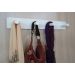 Cabideiro de Parede Porta Bolsas Mochilas Tolhas Pinos Branco Laca
