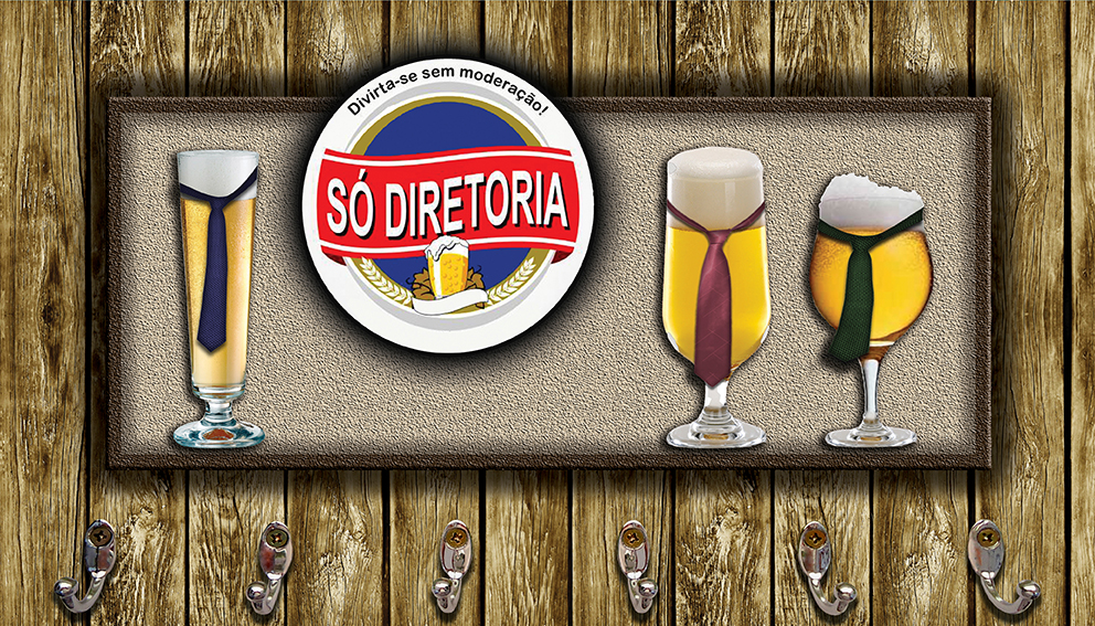 Cabideiro de Parede Porta Chaves Toalhas Cerveja