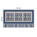 Cabideiro de Parede Porta Colar Chaves Cintos Toalhas - Azulejo Azul