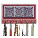 Cabideiro de Parede Porta Colar Chaves Cintos Toalhas - Azulejo Vermelho