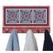 Cabideiro de Parede Porta Colar Chaves Cintos Toalhas - Azulejo Vermelho