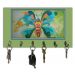 Cabideiro de Parede Porta Colar Chaves Cintos Toalhas - Borboleta verde