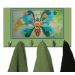 Cabideiro de Parede Porta Colar Chaves Cintos Toalhas - Borboleta verde