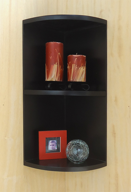 Cantoneira Nicho Prateleira de Canto Suspenso Multiuso Cozinha - Preto Laca