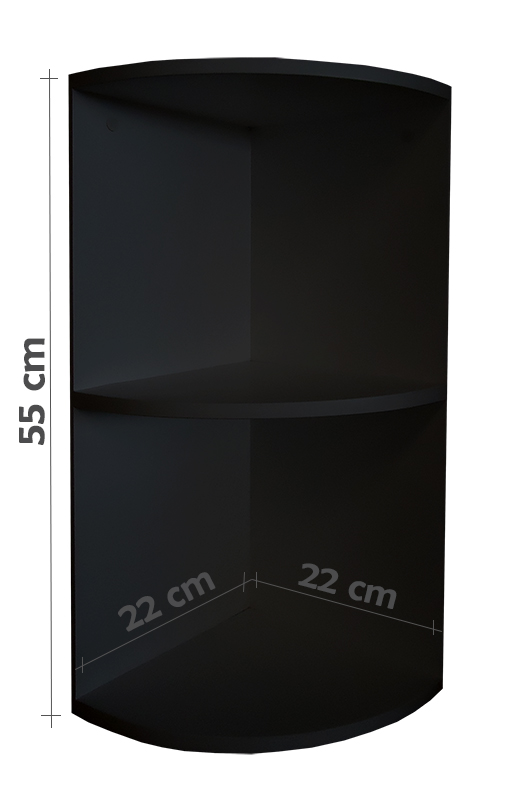 Cantoneira Nicho Prateleira de Canto Suspenso Multiuso Cozinha - Preto Laca