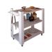 Carrinho Bar Adega Mesa Auxiliar de Apoio Churrasqueira Cozinha Sala Multiuso Branco