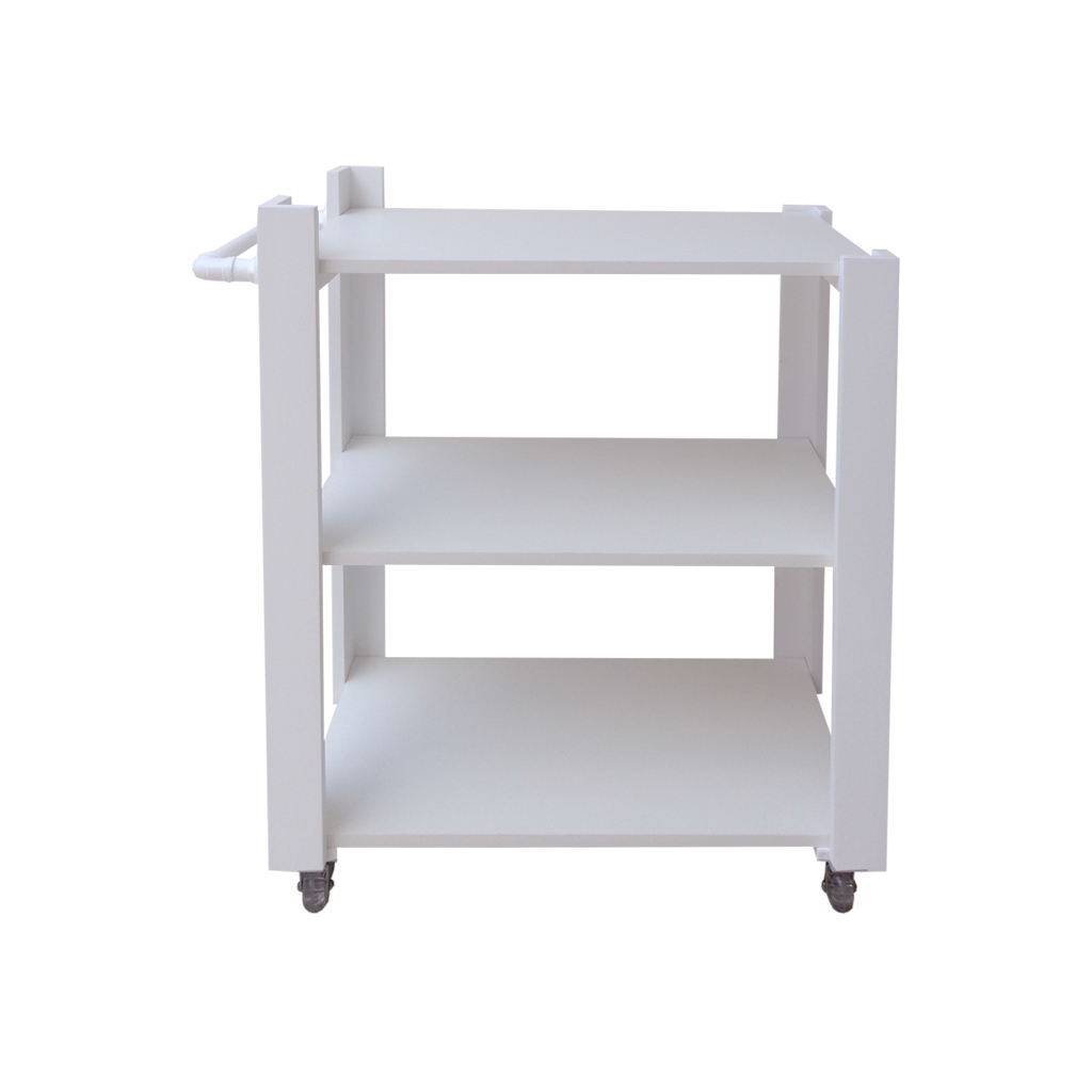 Carrinho Bar Adega Mesa Auxiliar de Apoio Churrasqueira Cozinha Sala Multiuso Branco