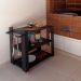 Carrinho Bar Adega Mesa Auxiliar de Apoio Churrasqueira Cozinha Sala Multiuso Preto