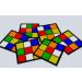 Conjunto Jogo Porta Copos com 6 unidades (2 em 1) com Imã - Cubo Mágico