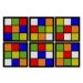 Conjunto Jogo Porta Copos com 6 unidades (2 em 1) com Imã - Cubo Mágico