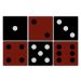 Conjunto Jogo Porta Copos com 6 unidades (2 em 1) com Imã - Dado