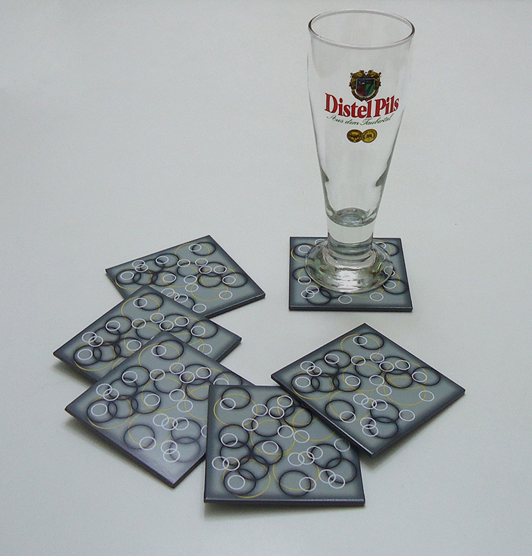Conjunto Jogo Porta Copos com 6 unidades (2 em 1) com Imã - Real