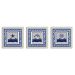 Conjunto Kit com 3 Quadros Náuticos Decorativos Linha Náutica Marinheiro - Mar 1