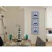 Conjunto Kit com 3 Quadros Náuticos Decorativos Linha Náutica Marinheiro - Mar 1